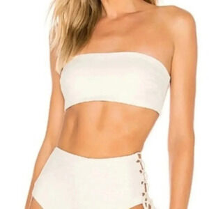 NWT Kopper & Zink Tyler Strapless Cream Bikini Top